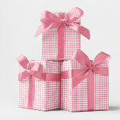Kleine Roze Gingham Check Cadeaupapier