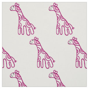 Kleine roze giraffe-kinderboekenkruid stof