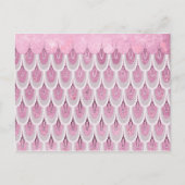 Kleine roze glazen zeemeerminnende visschaaltjes briefkaart (Voorkant)