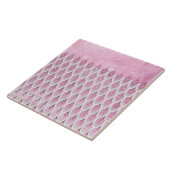 Kleine roze glazen zeemeerminnende visschaaltjes tegeltje (Zijkant)