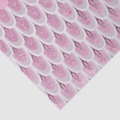 Kleine roze glazen zeemeerminnende visschaaltjes tissuepapier (Detail)