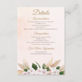 Kleine roze goudhoudende Waterverf Informatiekaartje