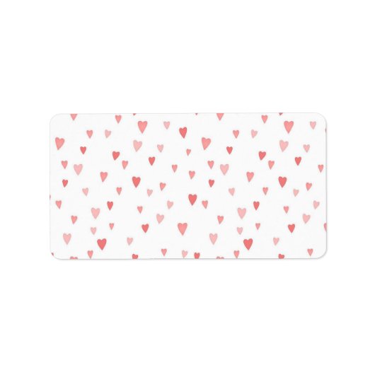 Kleine roze harten etiket (Voorkant)
