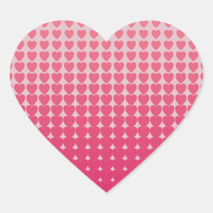 Kleine roze hartjes patroon hart sticker