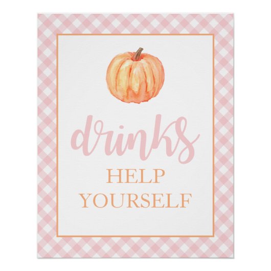 Kleine roze Herfst Birthday Drink Pe Perfect Poster (Voorkant)