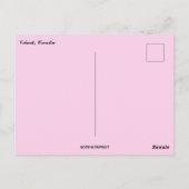 Kleine roze huizen in Vrbnik Kroatië Briefkaart (Achterkant)