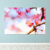 Kleine Roze Kersenbloesem Schoonheden in de Lente Canvas Afdruk (Insitu (Houten vloer))