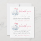 Kleine Roze Kleine Baby Boo Douche Bedankt Kaarten (Voorkant)