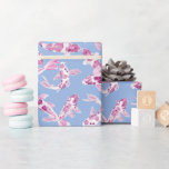 Kleine roze kokervis cadeaupapier<br><div class="desc">Deze roze Koi-vissen zijn een geweldige manier om de pasgeborene in een baby shower te vieren,  een gender reveal party of verjaardagsfeest te geven.</div>