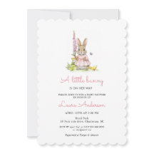 Kleine Roze Konijn Meisje Baby Shower