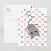 Kleine roze ogen briefkaart (Voorkant / Achterkant)