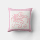 Kleine Roze Olifant Kussen (Achterkant)