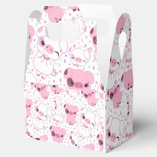 Kleine Roze Piggies Viering Favor Box Bedankdoosjes (Geopend)