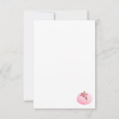 Kleine roze pompoen Baby shower dank u Bedankkaart (Achterkant)