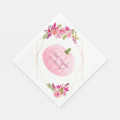 Kleine roze pompoen Baby shower Servet (Hoek)