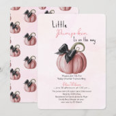 Kleine roze pompoenboog is onderweg2 kaart (Voorkant / Achterkant)