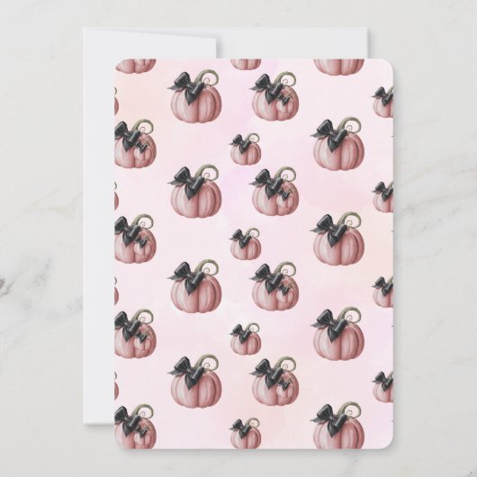 Kleine roze pompoenboog is onderweg2 kaart (Achterkant)