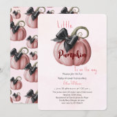 Kleine roze pompoenboog is onderweg3 kaart (Voorkant / Achterkant)