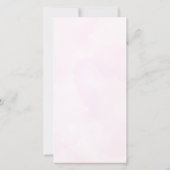 Kleine roze pompoenboog is onderweg bedankkaart (Achterkant)