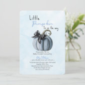 Kleine roze pompoenboog is onderweg kaart (Staand voorkant)