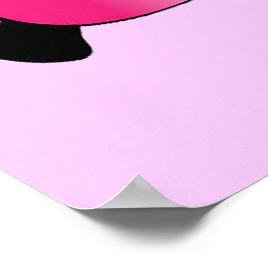 Kleine roze pony kinderkunst poster (Hoek)