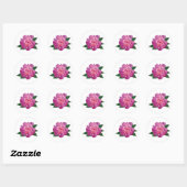 Kleine roze pony ronde sticker (Vel)