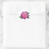 Kleine roze pony ronde sticker (Tas)
