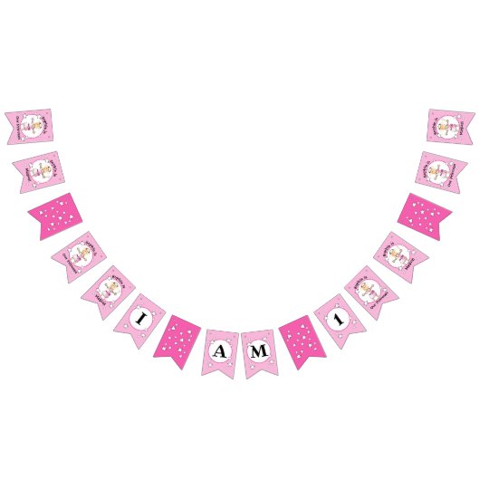 Kleine roze prinses Birthday Banner voor haar (Alle)