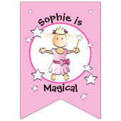 Kleine roze prinses Birthday Banner voor haar (Tweede vlag)