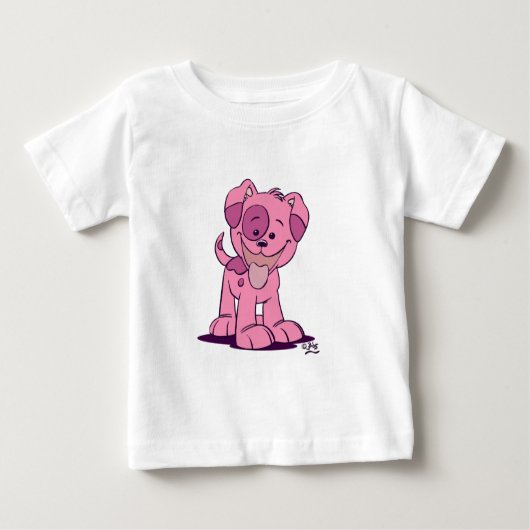 Kleine roze puppy Baby Kleding (Voorkant)