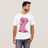Kleine roze puppy kinderen T-shirt (Voorkant volledig)