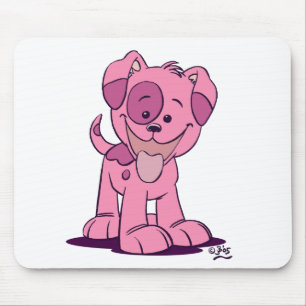 Kleine roze puppy muismat