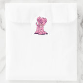 Kleine roze puppy vrouwen sticker (Tas)