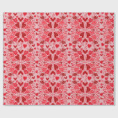 Kleine roze rode harten Valentijn Gift Cadeaupapier (Vlak)