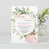 Kleine roze roze baby shower kaart (Staand voorkant)