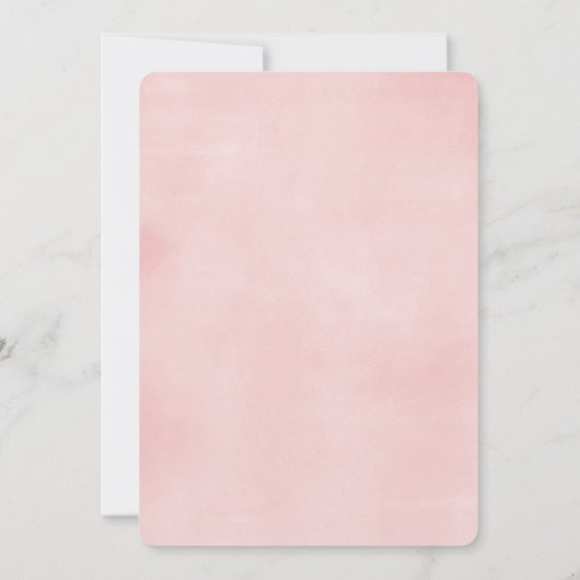 Kleine roze roze baby shower kaart (Achterkant)