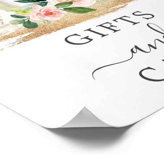 Kleine roze roze Baby showers cadeaus en Kaarten Poster (Hoek)