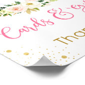 Kleine roze roze goudKaarten en cadeautjes Poster (Hoek)