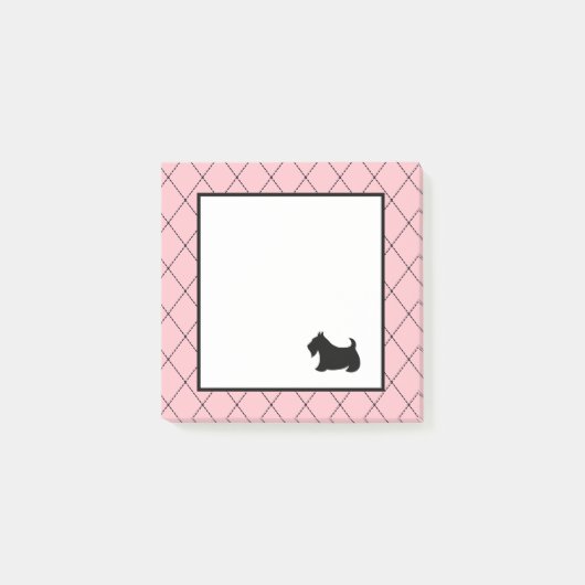 Kleine Roze Schotse Terrier Post-It-briefjes Post-it® Notes (Voorkant)