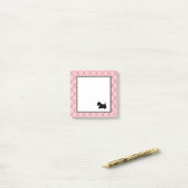 Kleine Roze Schotse Terrier Post-It-briefjes Post-it® Notes (Op bureau)