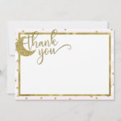 Kleine roze sterroze goudkleurige bruine tinten kaart (Voorkant)