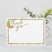 Kleine roze sterroze goudkleurige bruine tinten kaart (Staand voorkant)