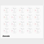 kleine roze vogel ronde sticker (Vel)
