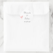 kleine roze vogel ronde sticker (Tas)