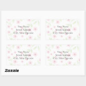 Kleine roze Waterverf bloesems Labels (Vel)