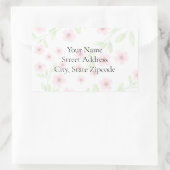 Kleine roze Waterverf bloesems Labels (Tas)