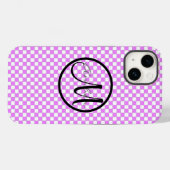 Kleine Roze Witte Geruite Persoonlijke Aanpassing Case-Mate iPhone Case (Achterkant (horizontaal))