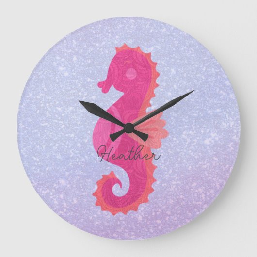  kleine roze zeepaardklok grote klok (Voorkant)