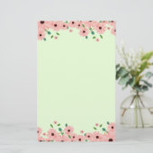 Kleine roze zomerlander briefpapier (Staand voorkant)