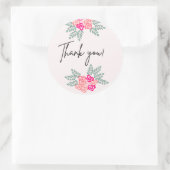 Kleine Rozen Dank u Sticker (Tas)